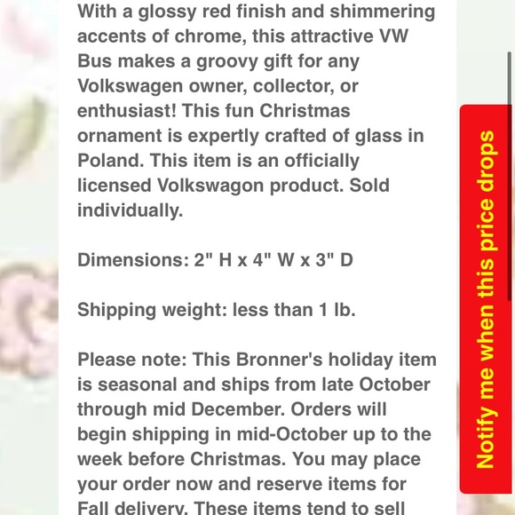 Anthropologie Moraski polish glass ornaments VW bus new - Picture 2 of 5